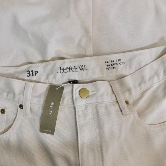 NWT!! J. CREW ’84 Mid Rise Relaxed Kickout Jeans Ecru Wash Size 31P 31 Petite - Picture 12 of 16